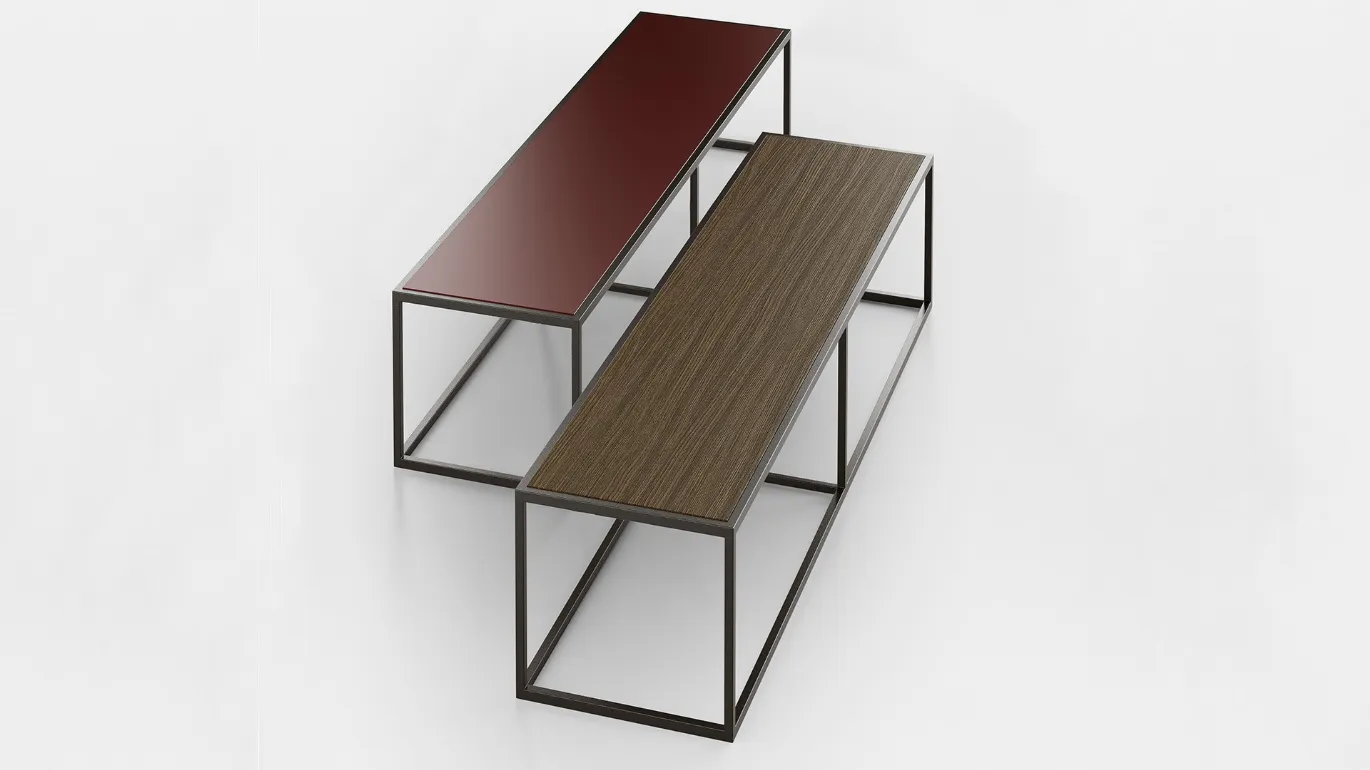 minimal lacquered flat bench