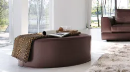 circular pouf in mitos fabric