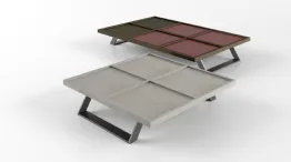 otis design coffee table with lacquered inserts