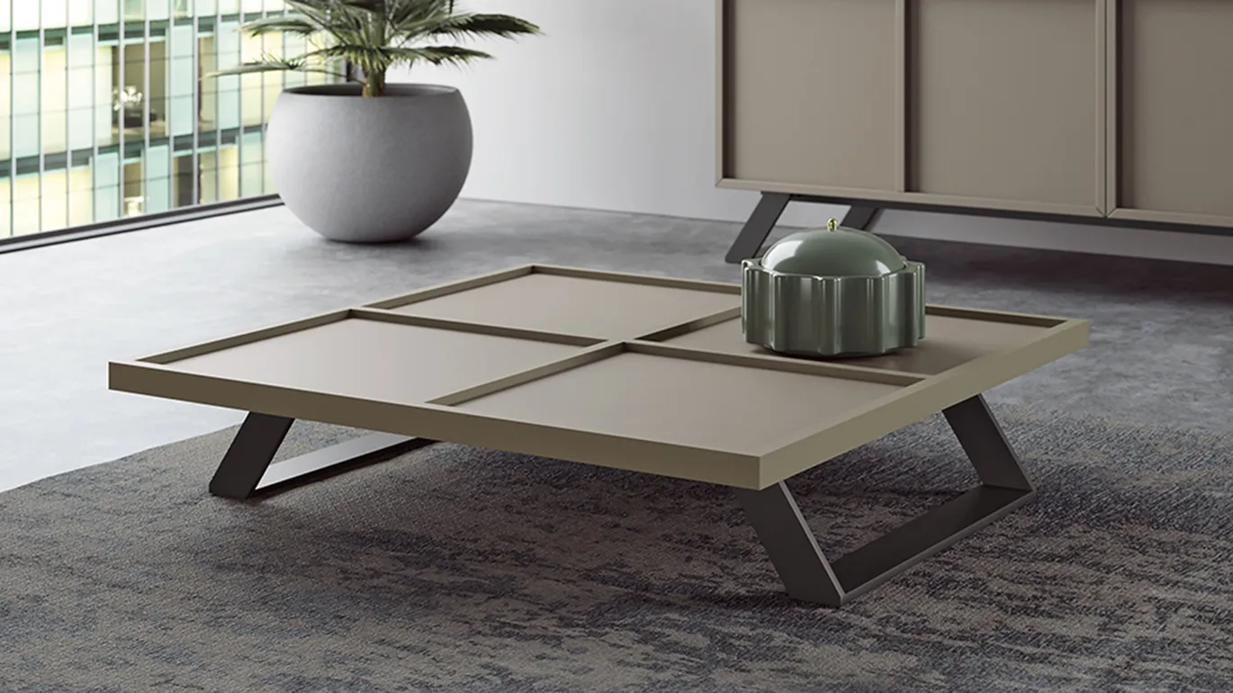 otis design coffee table with inserts