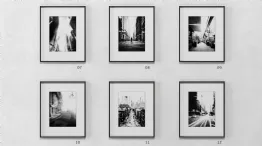 black and white paintings with frame