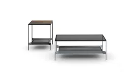 Modern design coffee tables with double shelf