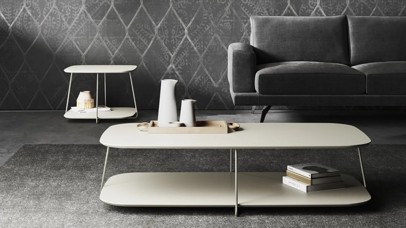 Plane two-tier coffee table
