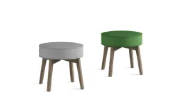 pouf stool in rik microfibre