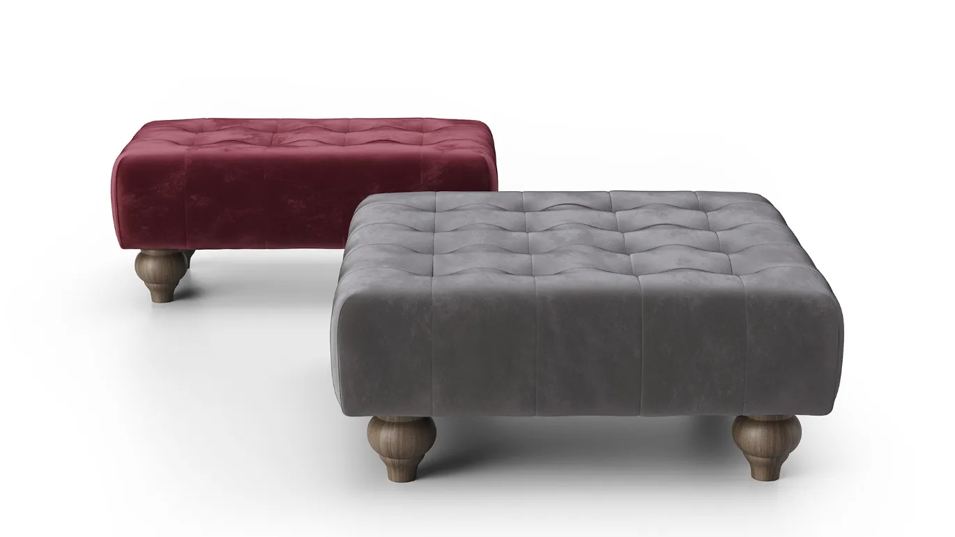 classic pouf with ronny stitching