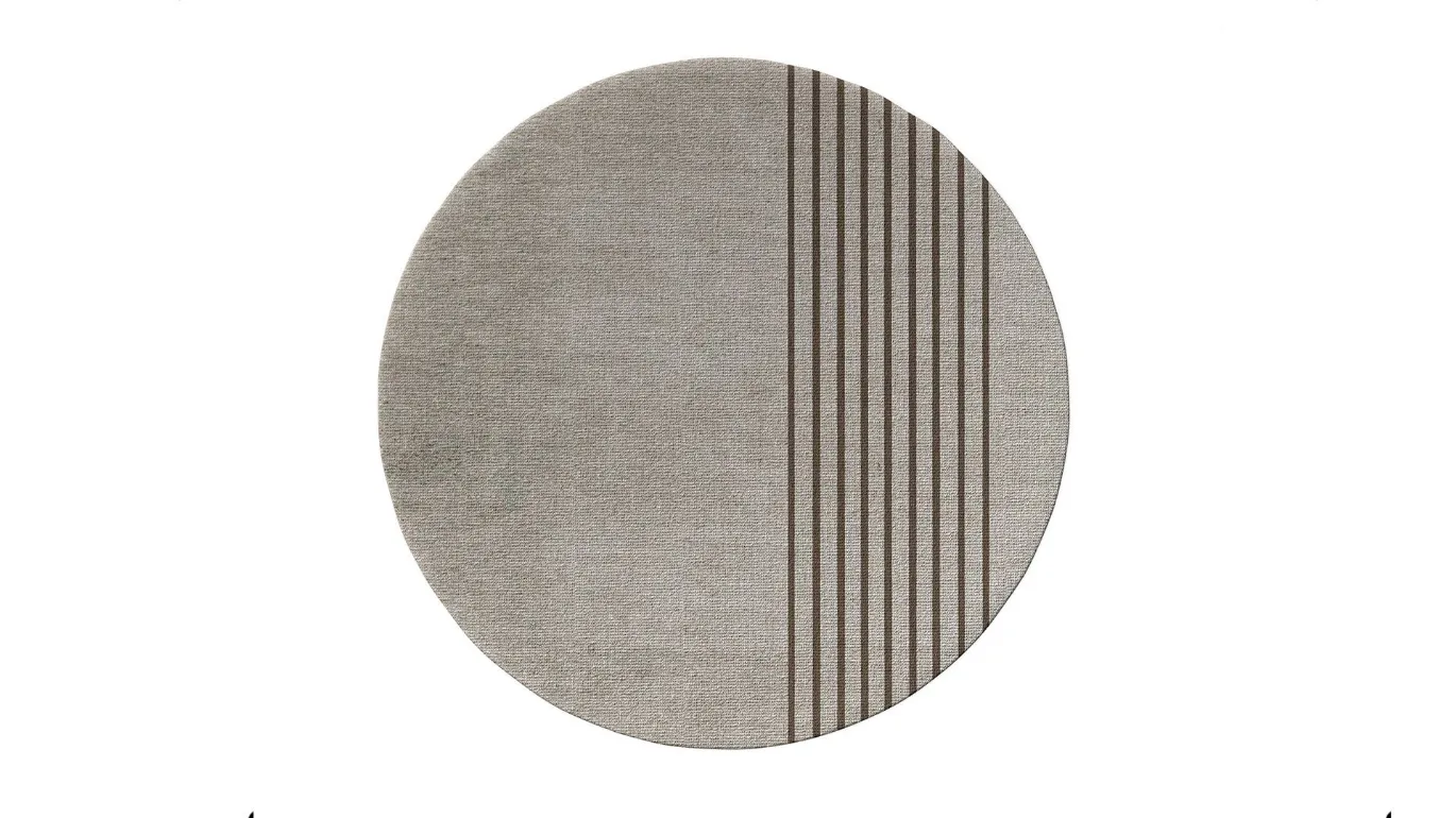 grey circular carpet