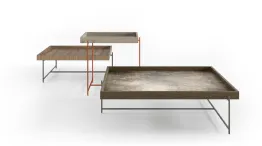 minimalist coffee table with terry tray