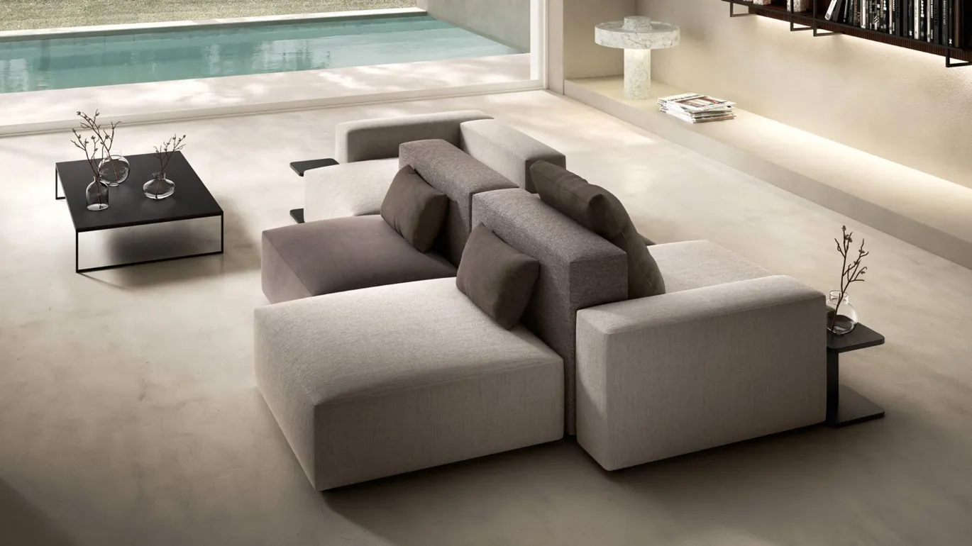 pouf with modular seating system