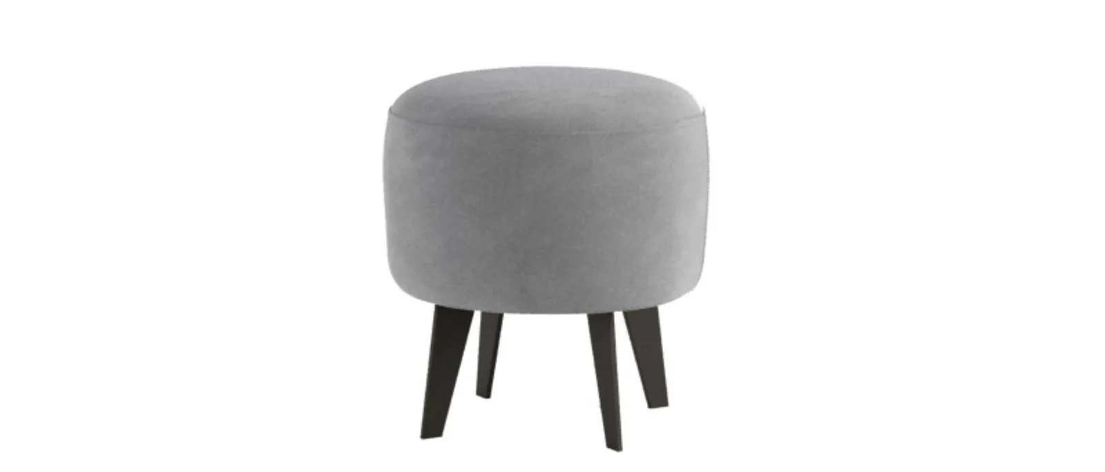 rounded pouf in kip leather