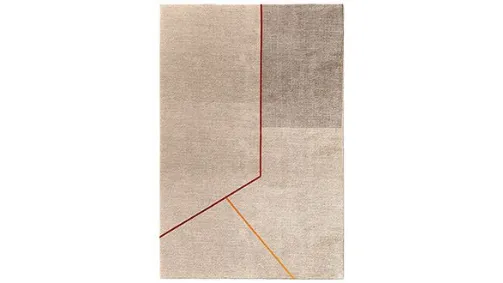 Ypsilon. a carpet with contrasting colour lines