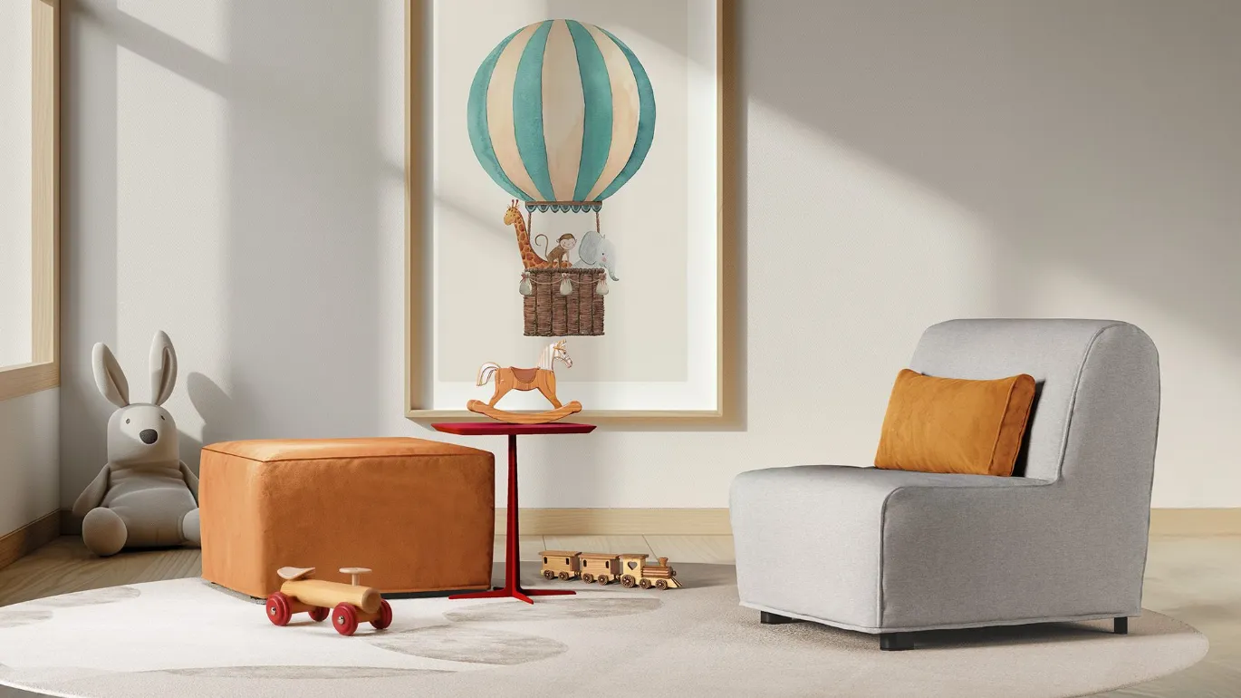 Tea armchair bed with removable cover