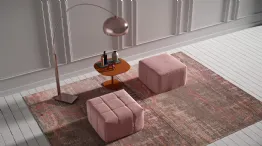 smooth and quilted pouf bed