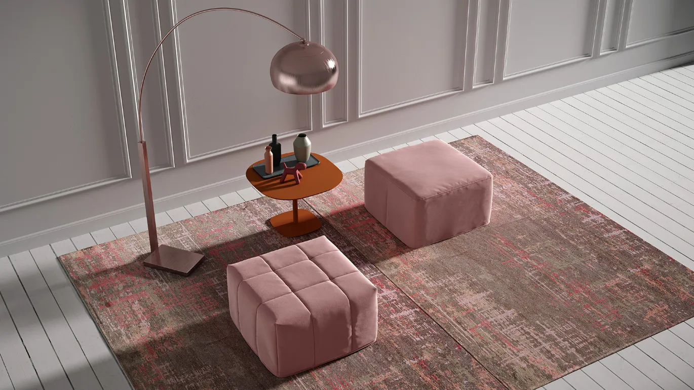 smooth and quilted pouf bed