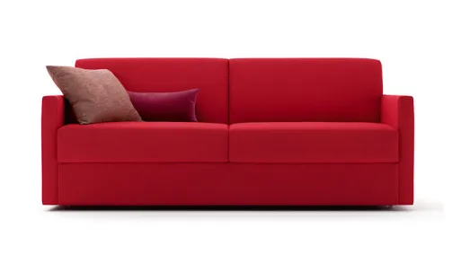 red sofa bed