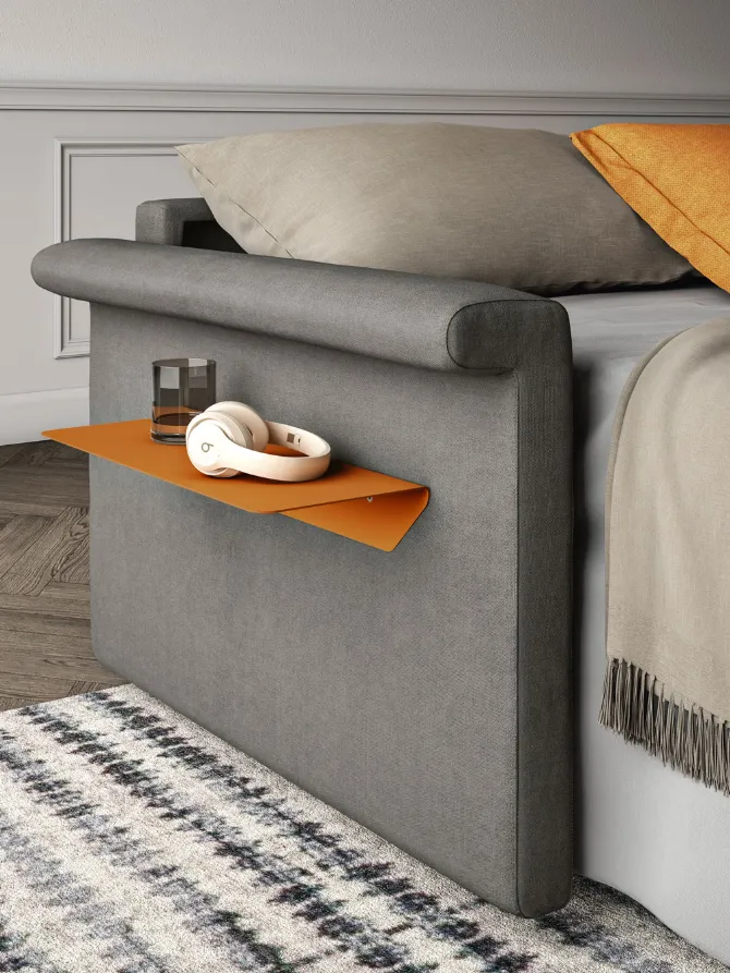armrest with shelf