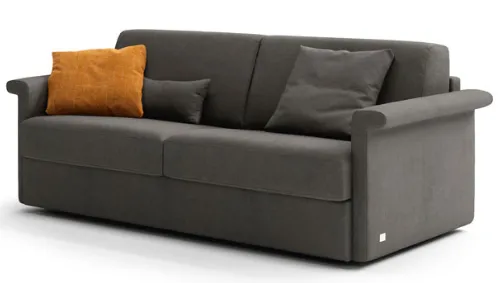 sofa with shaped armrest