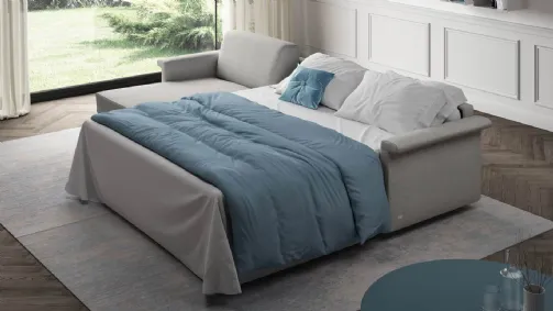 gray sofa bed open