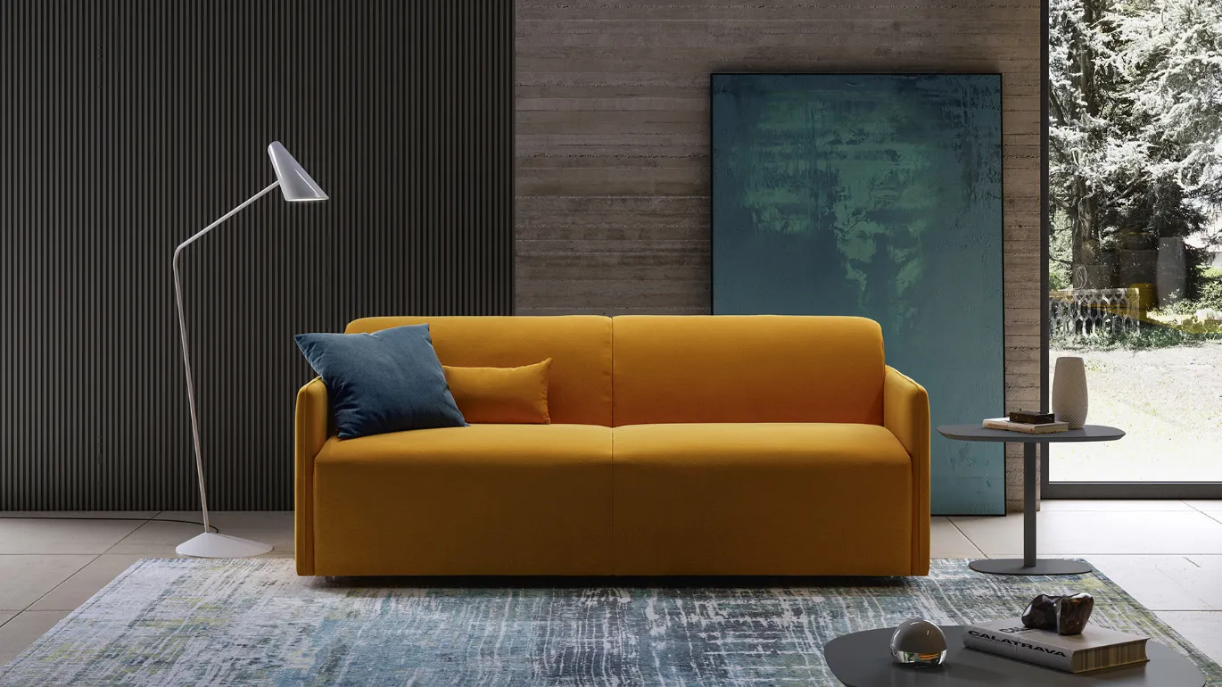 yellow sofa bed