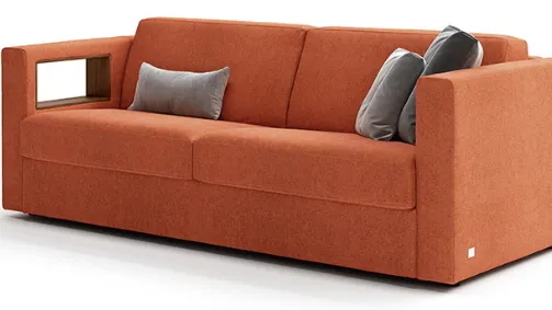 modern orange sofa