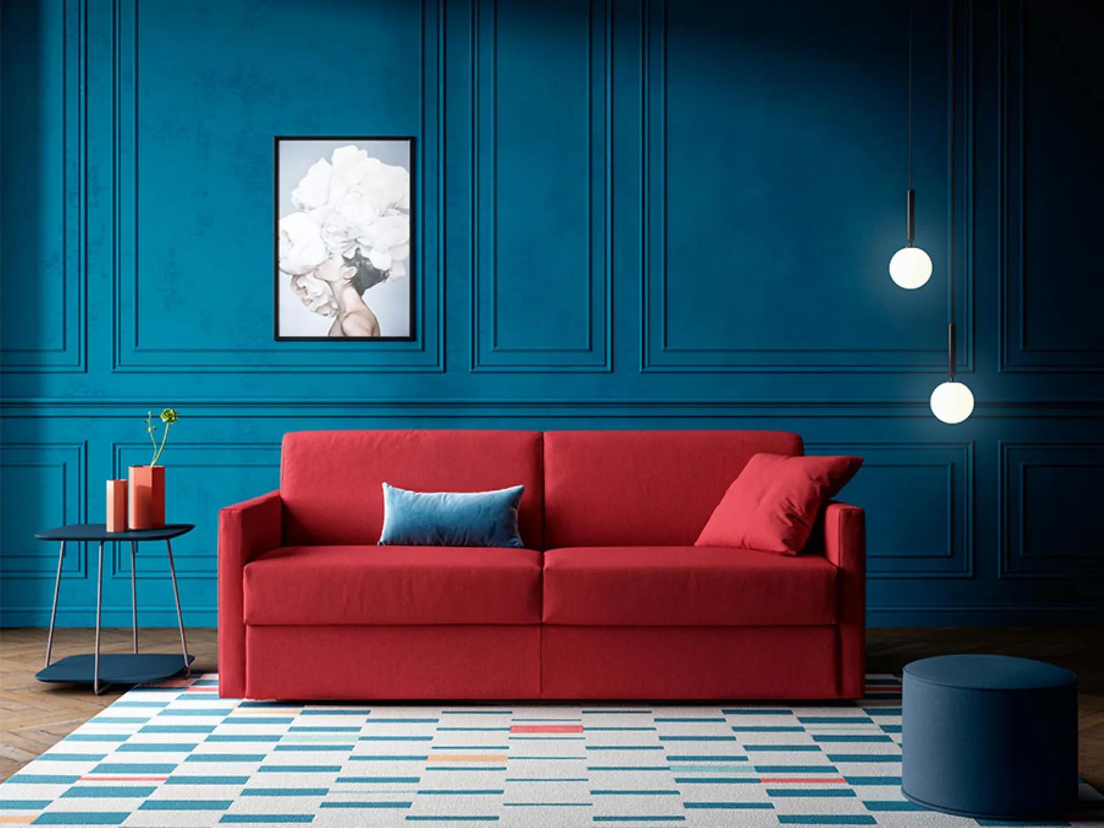 Modern hide a store bed couch