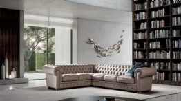Alioth divano angolare chesterfield in pelle