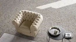 Alioth capitonne leather armchair