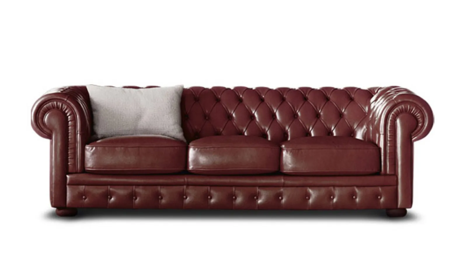 Alioth capitonne leather sofa