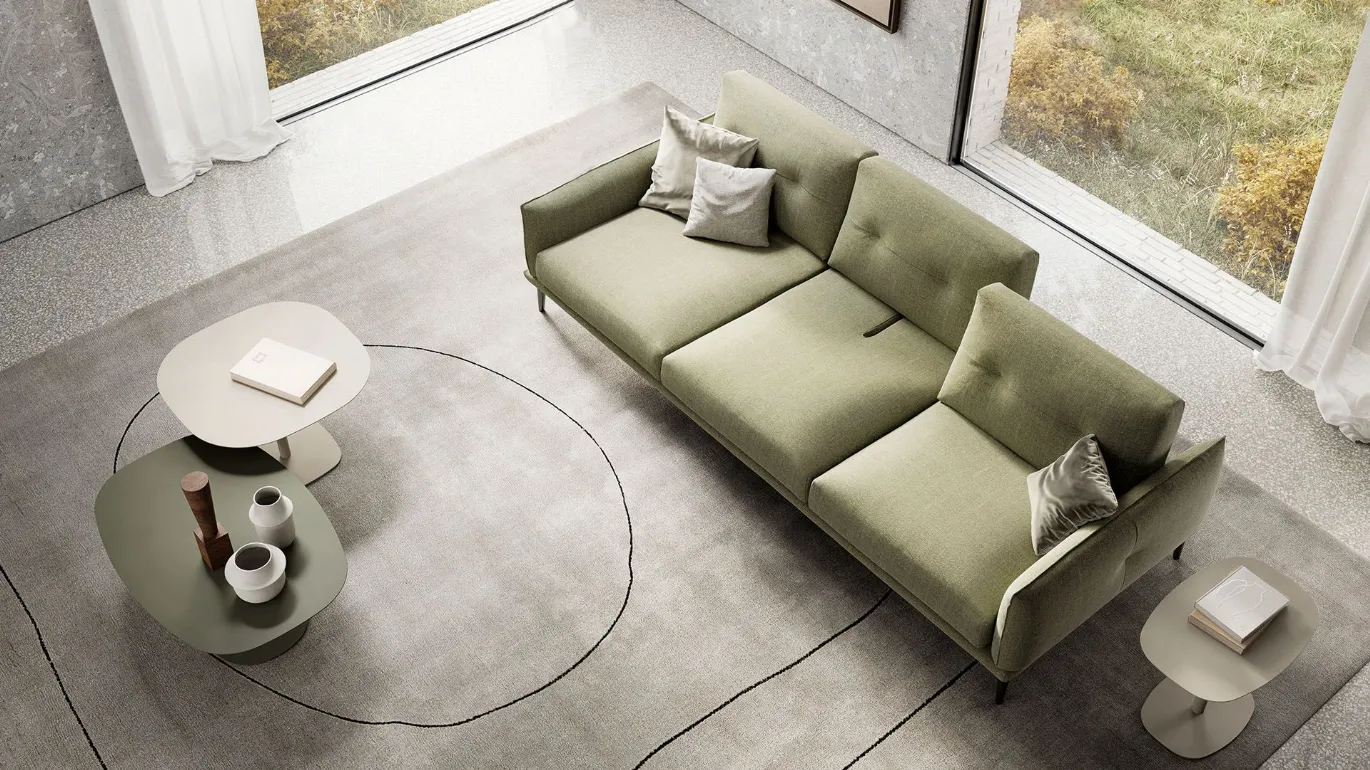 Blake sofa with adjustable backrests