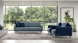 pair of armchairs and sofa in Bristol fabric
