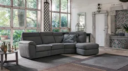 leather sofa with shaped terminal Charles