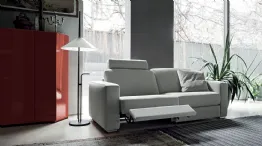 Dylan sofa with end element and shaped pouf