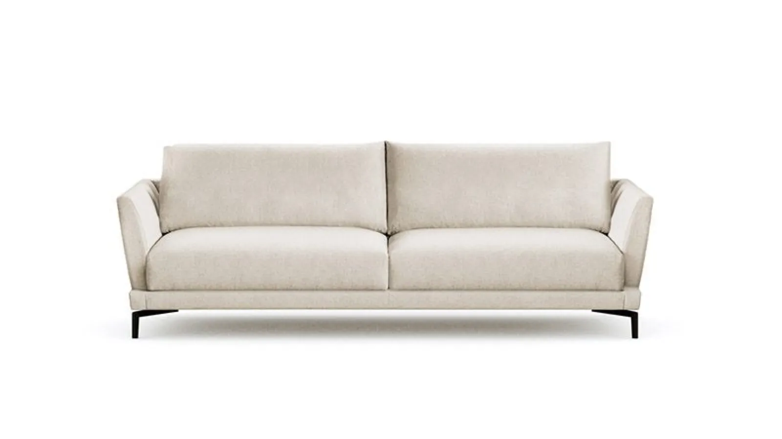 Elton white fabric sofa