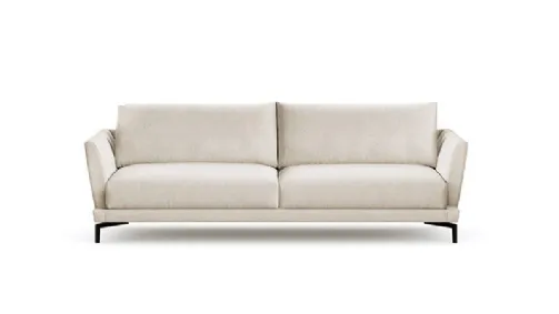 Elton white fabric sofa