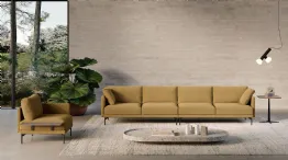 Freedom linear sofa with coffee table