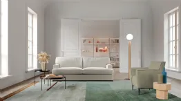 Gost white fabric sofa