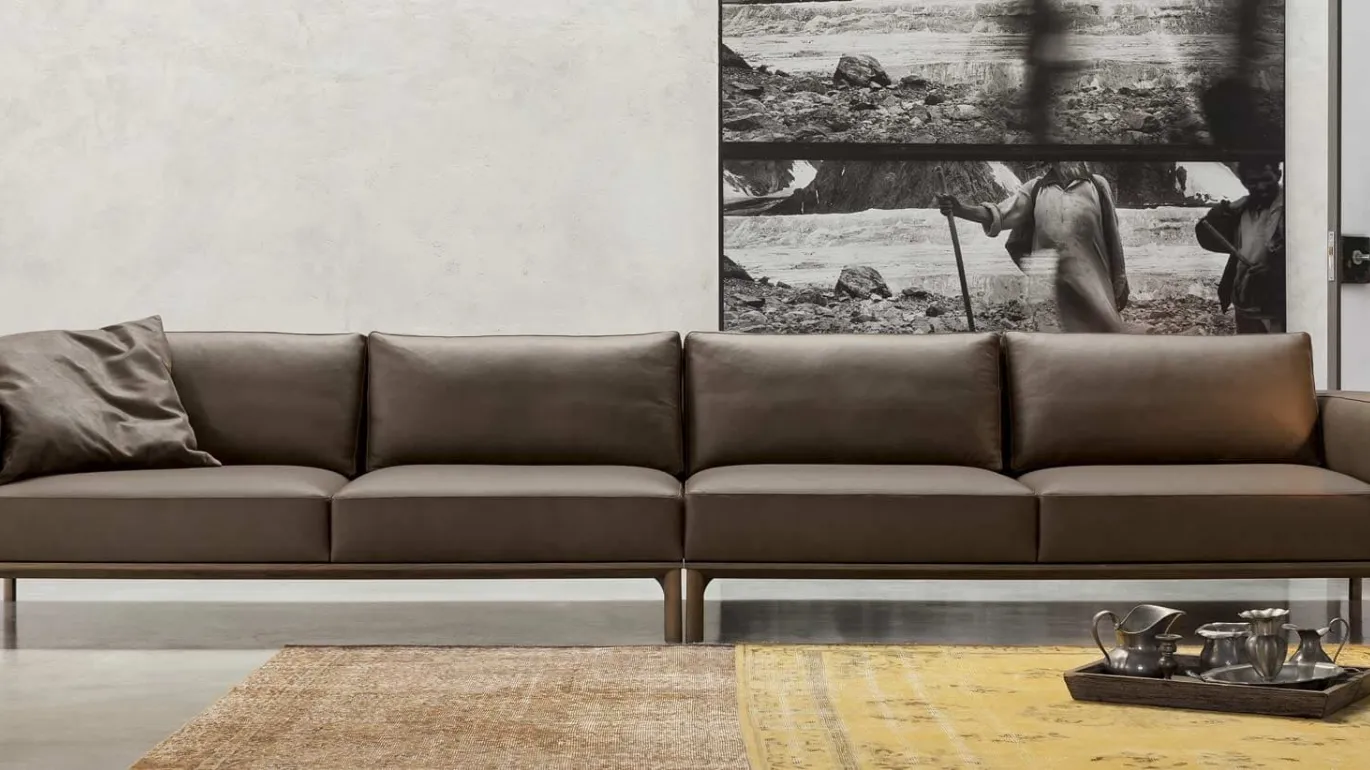 4-meter sofa in Leonard leather