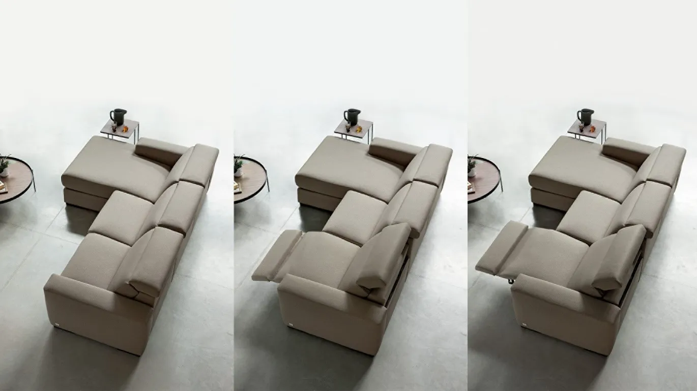 Marvin sofa with motorised relaxation