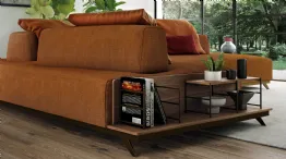 bookcase detail on Newton design sofa