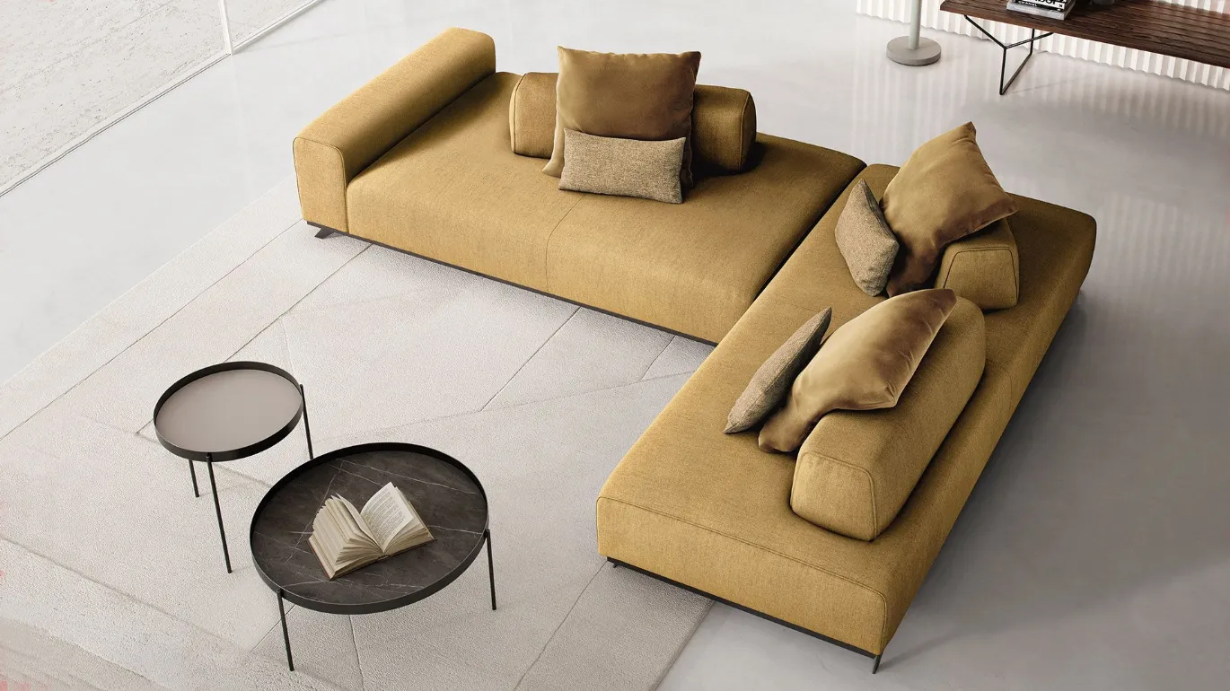 Newton yellow sofa composition