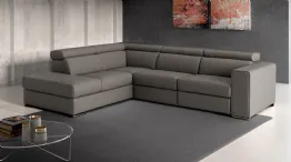 corner sofa in black Ray leather