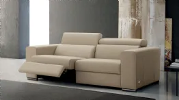 corner sofa in black leather Ray