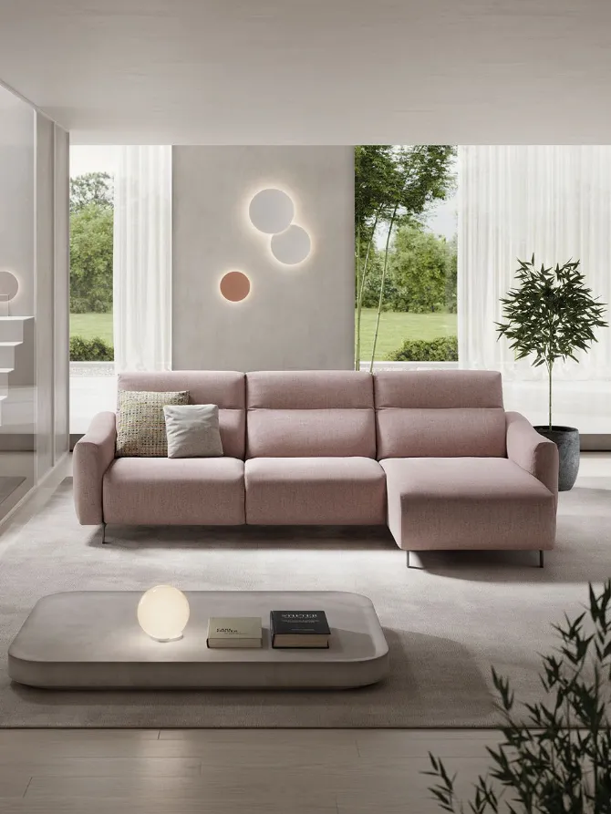 Samuel high-back sofa with peninsula