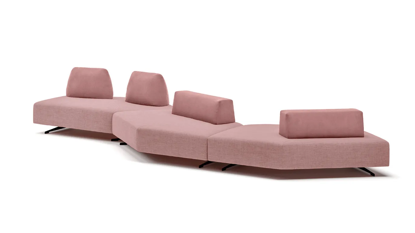 Simply shaped linear sofa