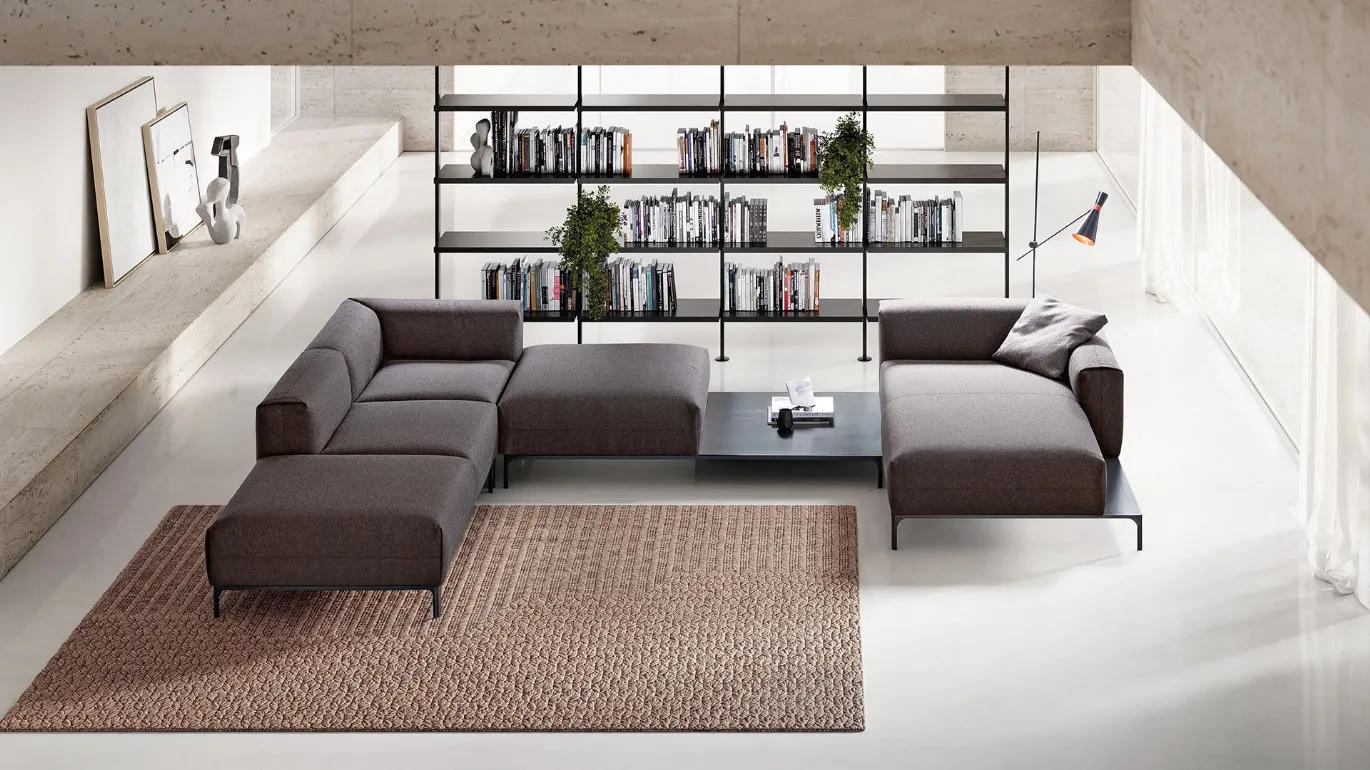 minimal sofa composition with Spencer peninsula