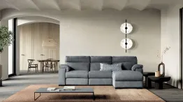 William leather sofa with relaxation