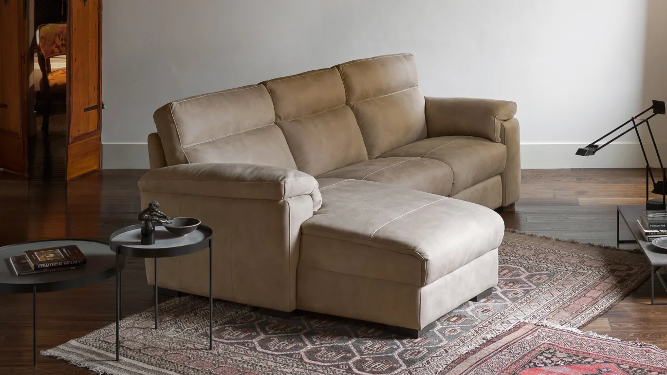 William modular leather sofa