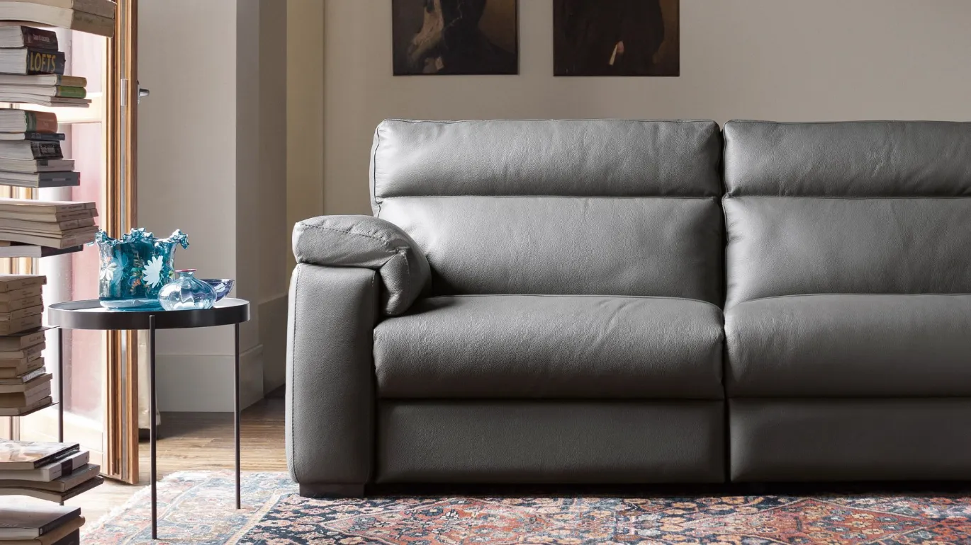 William modular leather sofa