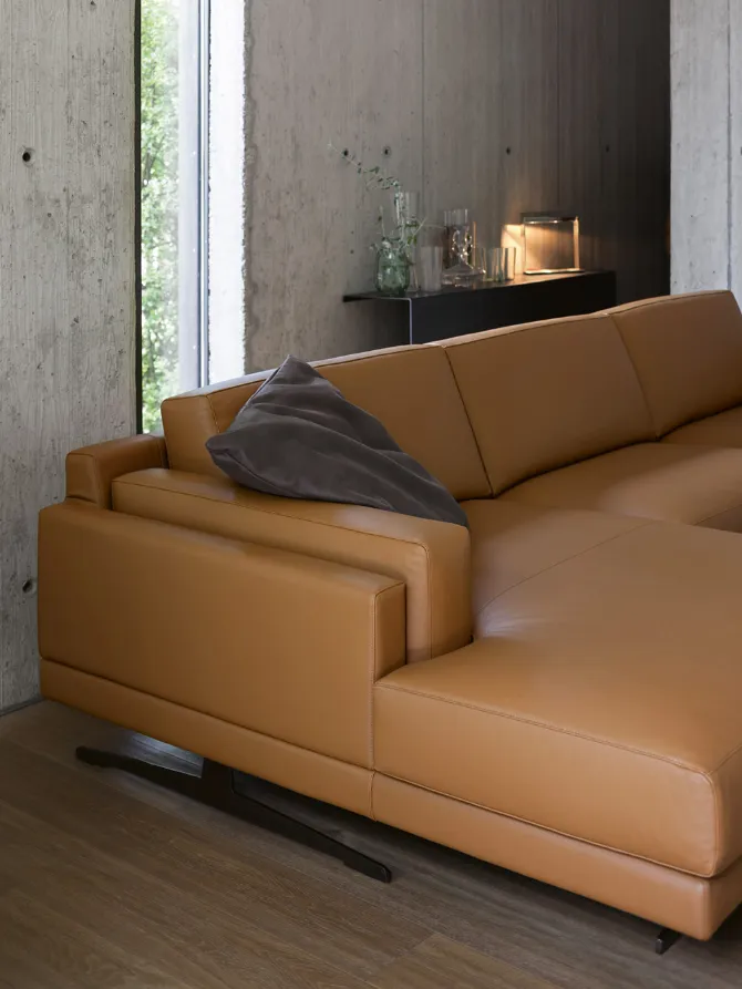 York modern sofa armrest detail