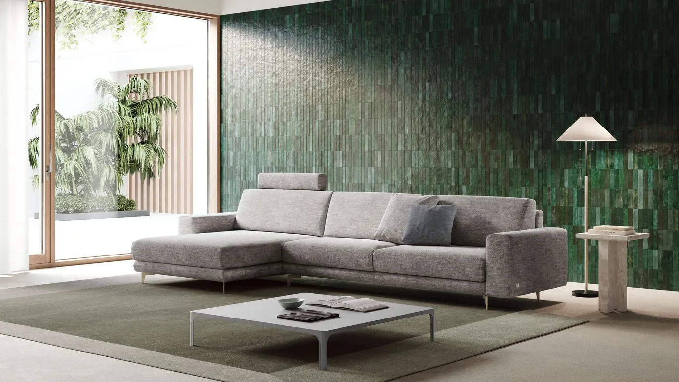 ar sofa with peninsula and extendable seats